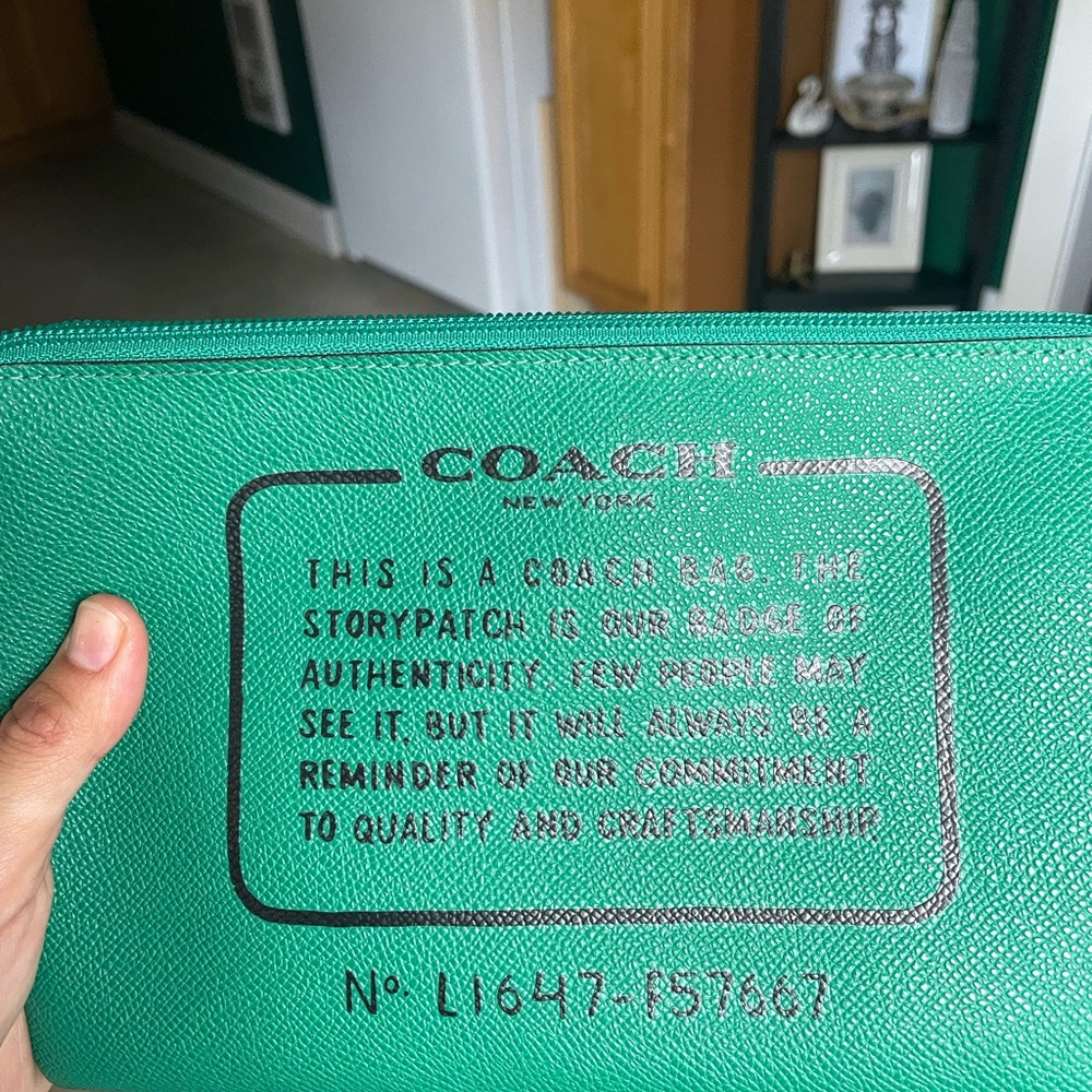 Coach Floral City Tote Bag - Green and Purple- reversible - Picture 5 of 9